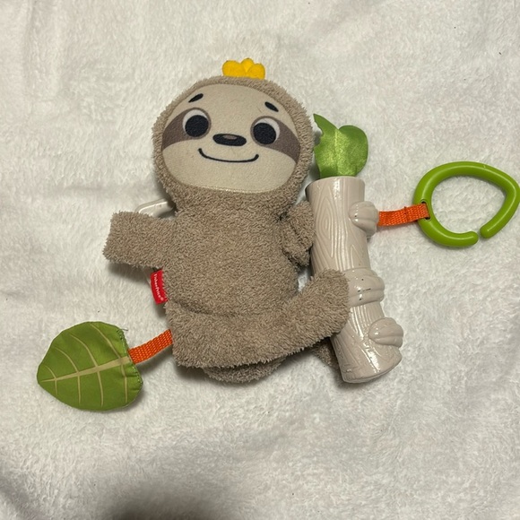 Fisher-Price Slow Much Fun Stroller Sloth Plush - Picture 1 of 4